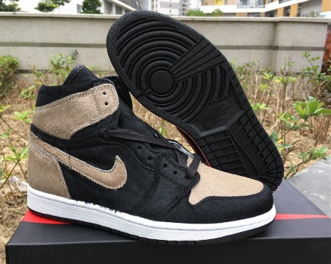 Air Jordan 1 Satin Pony Hair Shadow Shoes - Click Image to Close